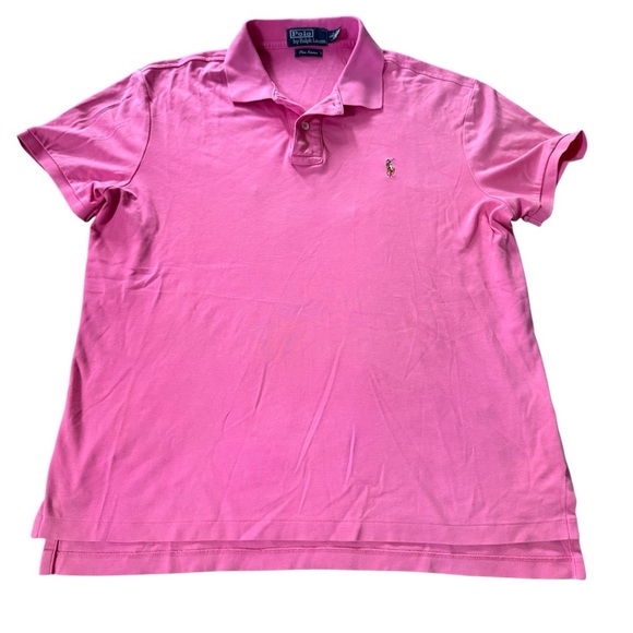 Polo Ralph Lauren Pima Interlock Polo Shirt Size Large (could Fit Medium) - Picture 1 of 5